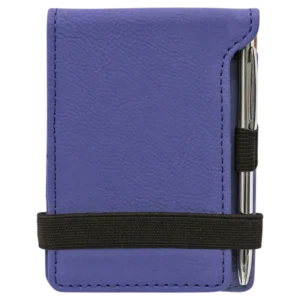 Laserable Leatherette Mini Notepad with Pen